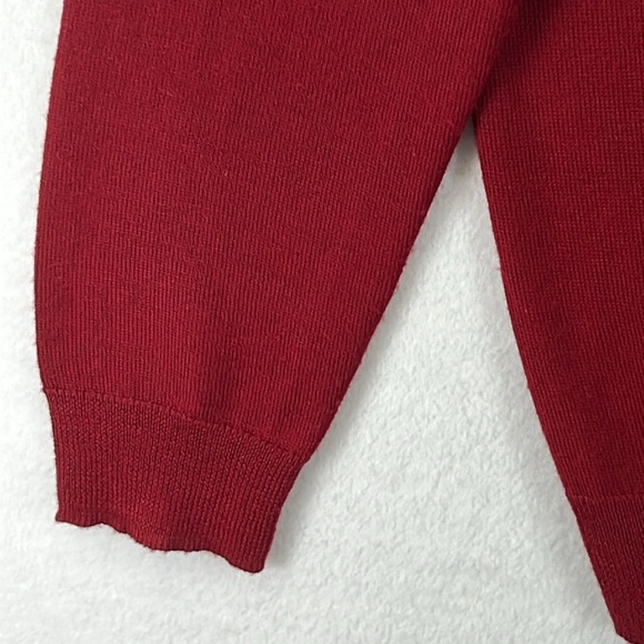 Club Room Men’s Sweater Size M Red V-Neck Pullover Wool/Acrylic Blend - Picture 6 of 12